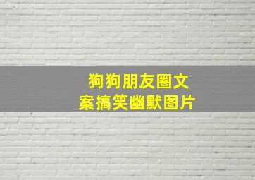 狗狗朋友圈文案搞笑幽默图片