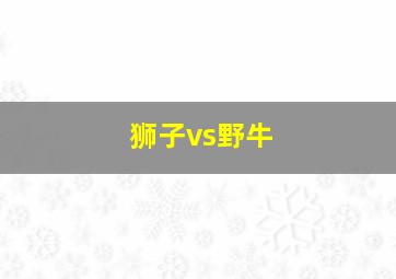 狮子vs野牛