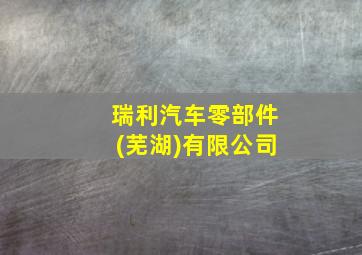 瑞利汽车零部件(芜湖)有限公司