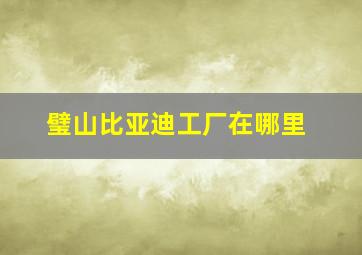 璧山比亚迪工厂在哪里