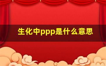 生化中ppp是什么意思