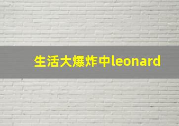 生活大爆炸中leonard