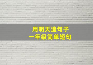 用明天造句子一年级简单短句