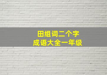 田组词二个字成语大全一年级