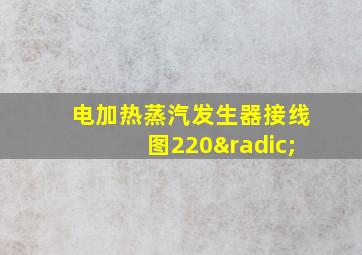 电加热蒸汽发生器接线图220√