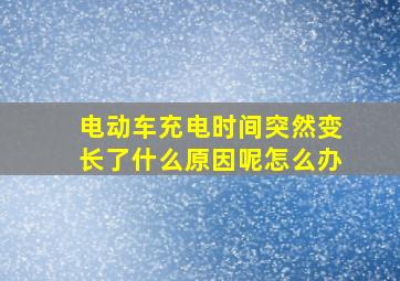 电动车充电时间突然变长了什么原因呢怎么办