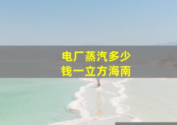 电厂蒸汽多少钱一立方海南