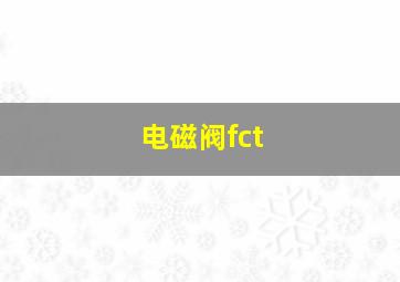 电磁阀fct