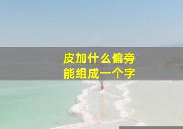 皮加什么偏旁能组成一个字