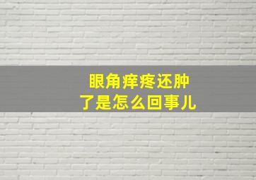 眼角痒疼还肿了是怎么回事儿