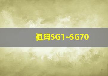 祖玛SG1~SG70