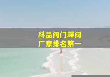 科品阀门蝶阀厂家排名第一