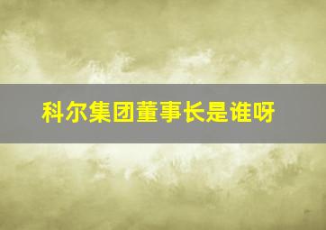 科尔集团董事长是谁呀