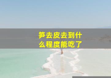 笋去皮去到什么程度能吃了