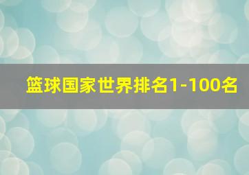 篮球国家世界排名1-100名