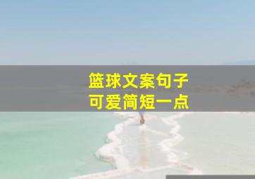 篮球文案句子可爱简短一点