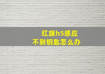 红旗h5感应不到钥匙怎么办