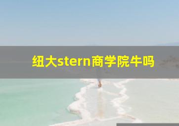 纽大stern商学院牛吗