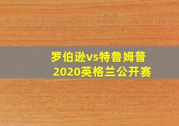 罗伯逊vs特鲁姆普2020英格兰公开赛