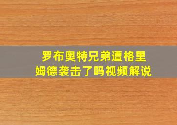 罗布奥特兄弟遭格里姆德袭击了吗视频解说