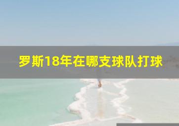 罗斯18年在哪支球队打球