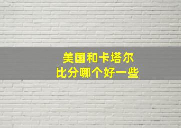 美国和卡塔尔比分哪个好一些