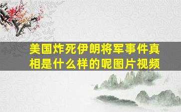 美国炸死伊朗将军事件真相是什么样的呢图片视频