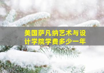 美国萨凡纳艺术与设计学院学费多少一年