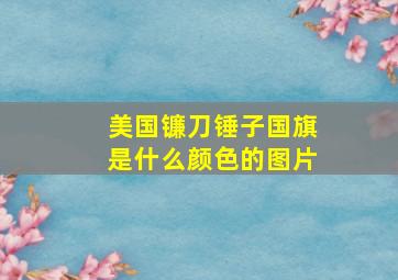 美国镰刀锤子国旗是什么颜色的图片