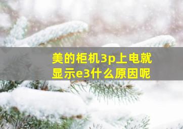 美的柜机3p上电就显示e3什么原因呢