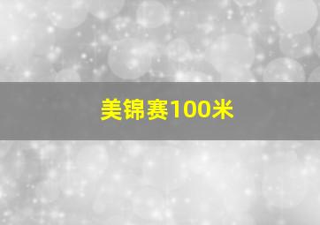 美锦赛100米