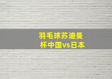 羽毛球苏迪曼杯中国vs日本