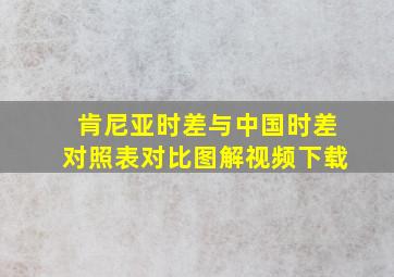 肯尼亚时差与中国时差对照表对比图解视频下载