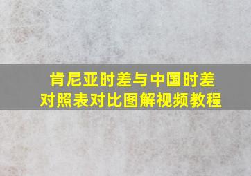 肯尼亚时差与中国时差对照表对比图解视频教程