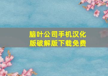 脑叶公司手机汉化版破解版下载免费