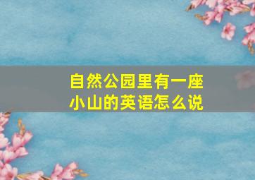 自然公园里有一座小山的英语怎么说