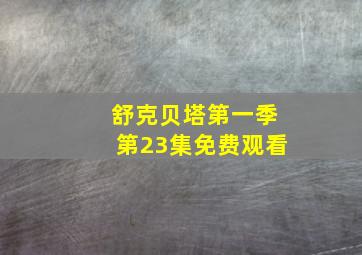 舒克贝塔第一季第23集免费观看