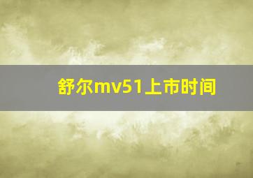 舒尔mv51上市时间