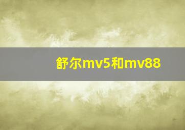 舒尔mv5和mv88