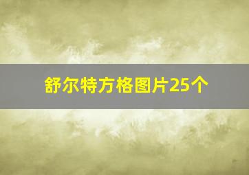 舒尔特方格图片25个