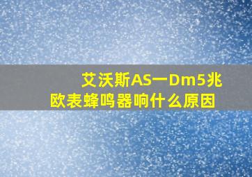 艾沃斯AS一Dm5兆欧表蜂鸣器响什么原因