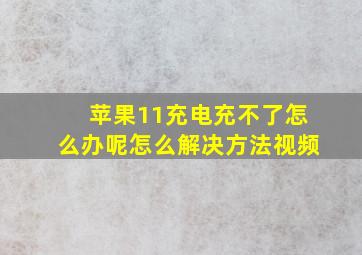 苹果11充电充不了怎么办呢怎么解决方法视频