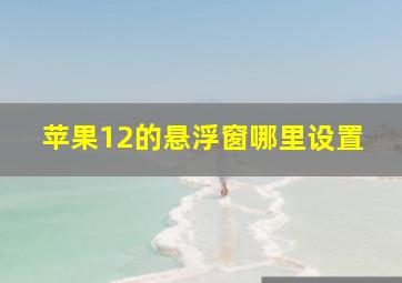 苹果12的悬浮窗哪里设置