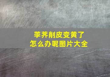 荸荠削皮变黄了怎么办呢图片大全