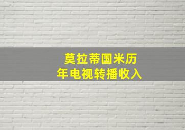 莫拉蒂国米历年电视转播收入