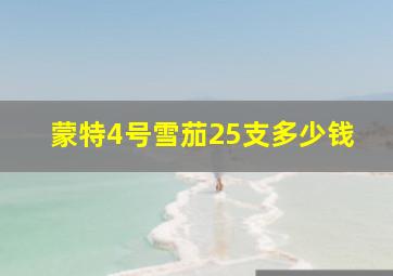 蒙特4号雪茄25支多少钱