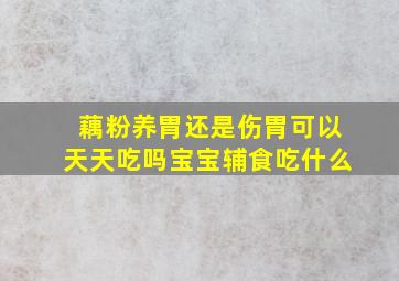 藕粉养胃还是伤胃可以天天吃吗宝宝辅食吃什么