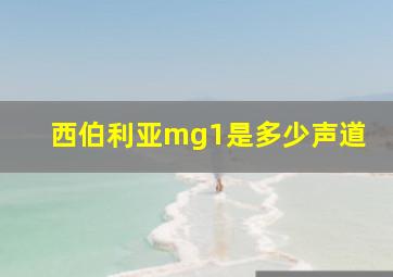 西伯利亚mg1是多少声道