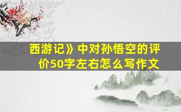 西游记》中对孙悟空的评价50字左右怎么写作文