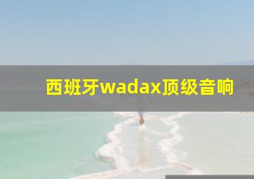 西班牙wadax顶级音响